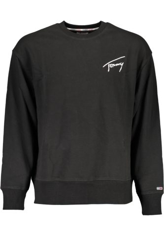 TOMMY HILFIGER PULÓPÓL CIPZZÁR NÉLKÜL FEKETE FÉRFI