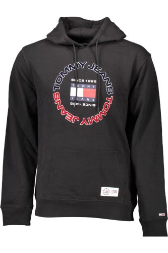 TOMMY HILFIGER PULÓPÓL CIPZZÁR NÉLKÜL FEKETE FÉRFI