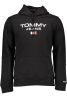 TOMMY HILFIGER PULÓPÓL CIPZZÁR NÉLKÜL FEKETE FÉRFI