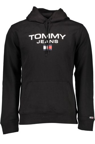 TOMMY HILFIGER PULÓPÓL CIPZZÁR NÉLKÜL FEKETE FÉRFI