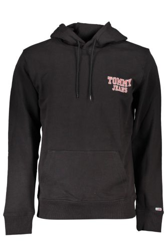 TOMMY HILFIGER PULÓPÓL CIPZZÁR NÉLKÜL FEKETE FÉRFI