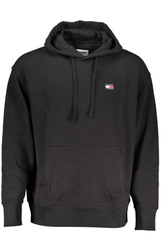 TOMMY HILFIGER PULÓPÓL CIPZZÁR NÉLKÜL FEKETE FÉRFI