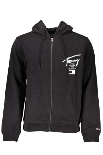 TOMMY HILFIGER FÉRFI FEKETE CIPZÁROS PULÓZÓ