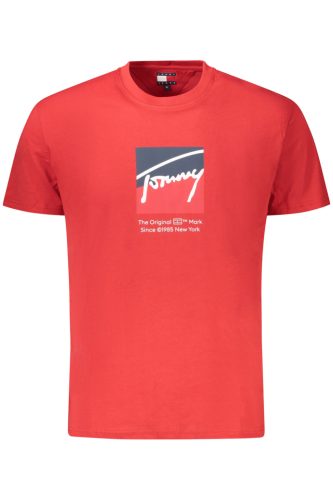 TOMMY HILFIGER FÉRFI RÖVID UJJÚ PÓLÓ, PIROS