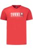 TOMMY HILFIGER FÉRFI RÖVID UJJÚ PÓLÓ, PIROS