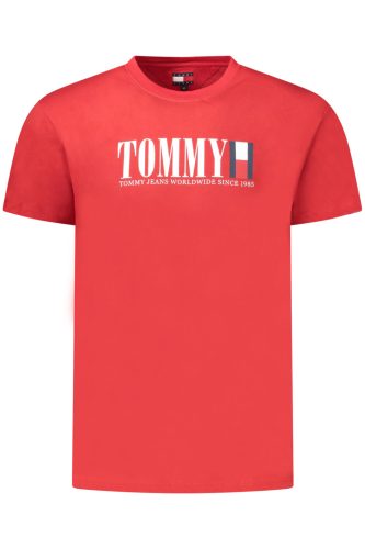 TOMMY HILFIGER FÉRFI RÖVID UJJÚ PÓLÓ, PIROS