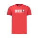 TOMMY HILFIGER FÉRFI RÖVID UJJÚ PÓLÓ, PIROS