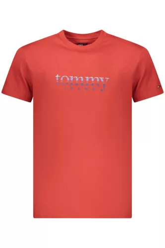 TOMMY HILFIGER FÉRFI RÖVID UJJÚ PÓLÓ, PIROS
