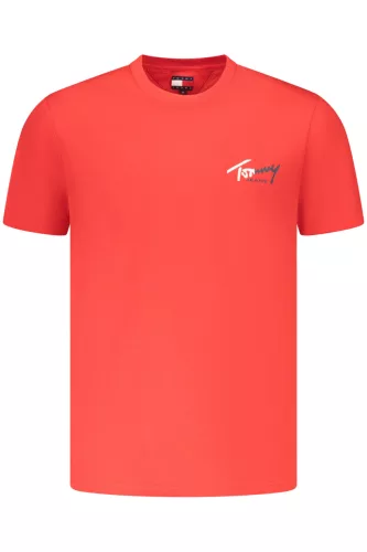 TOMMY HILFIGER FÉRFI RÖVID UJJÚ PÓLÓ, PIROS