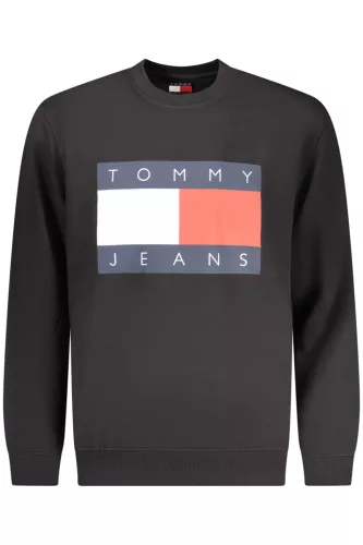 TOMMY HILFIGER FÉRFI FEKETE CIPZÁROS PULÓVER
