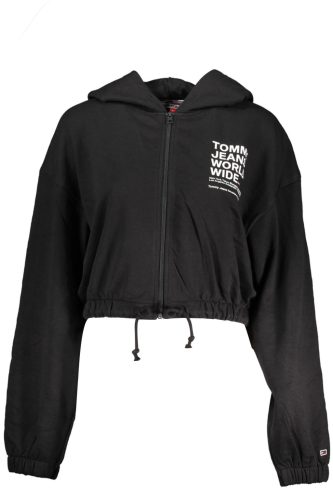 TOMMY HILFIGER FEKETE CIPZÁROS NŐI PULÓPÓLÓ