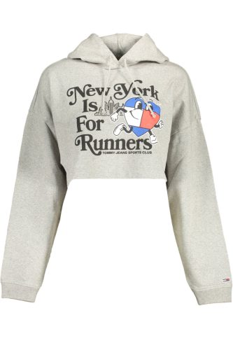 TOMMY HILFIGER PULÓPÓL CIPZZÁR NÉLKÜL, NŐI SZÜRKE