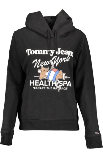 TOMMY HILFIGER PULÓPÓL CIPZZÁR NÉLKÜL FEKETE