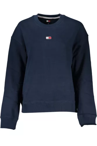 TOMMY HILFIGER NŐI KÉK cipzár nélküli pulóver