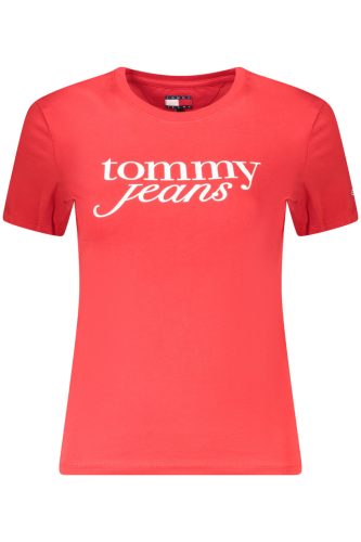 TOMMY HILFIGER NŐI RÖVID UJJÚ PÓLÓ, PIROS