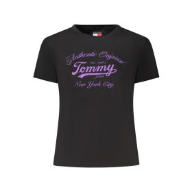 TOMMY HILFIGER NŐI RÖVID UJJÚ PÓLÓ FEKETE