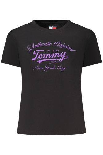 TOMMY HILFIGER NŐI RÖVID UJJÚ PÓLÓ FEKETE