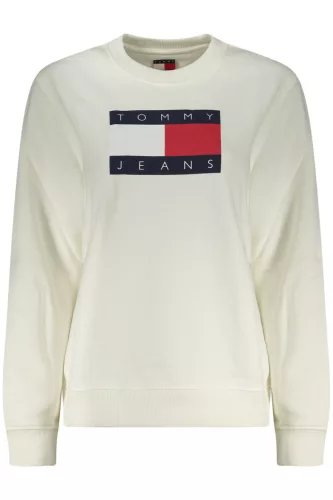 TOMMY HILFIGER NŐI CIPZÁRAS PULÓVER FEHÉR