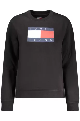TOMMY HILFIGER NŐI FEKETE CIPZÁROS PULÓVER