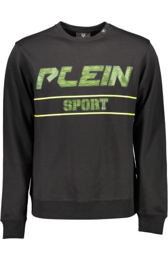 PLEIN SPORT PÓLÓ cipzár nélkül, FEKETE