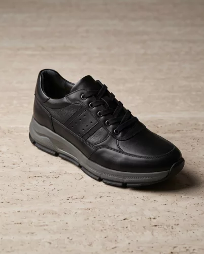 FÉRFI BŐR SNEAKER 3153 306 FEKETE