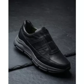 FÉRFI BŐR SNEAKER 3162 306 FEKETE