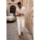 ICON2.020.05 Világosbarna velúr slip-on férfi cipő fehér talppal