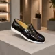 ICON2.020.07 Fekete lakkbőr slip-on cipő fehér talppal