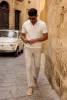 ICON2.020.09 Bézs velúr slip-on férfi cipő fehér talppal