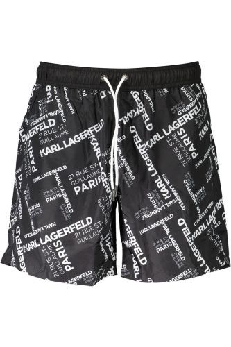 KARL LAGERFELD BEACHWEAR FEKETE FÉRFI FÉRFI FELSŐRUHÁZ