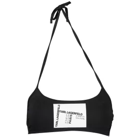 KARL LAGERFELD BEACHWEAR NŐI FÜRDŐRUHA FELSŐ FEKETE