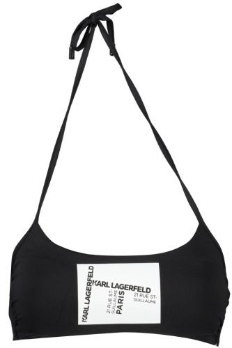 KARL LAGERFELD BEACHWEAR NŐI FÜRDŐRUHA FELSŐ FEKETE