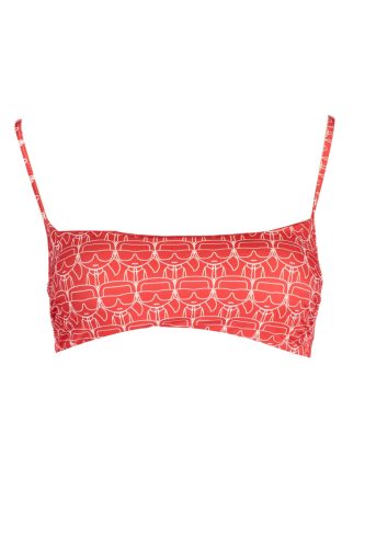 KARL LAGERFELD BEACHWEAR NŐI FÜRDŐRUHA FELSŐ PIROS