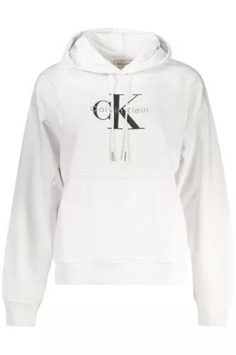 CALVIN KLEIN NŐI CIPZÁROS PULÓVER FEHÉR