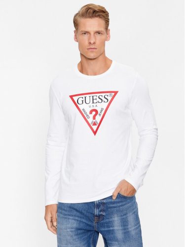 GUESS JEANS HOSSZÚ UJJÚ FÉRFI PÓLÓ M2YI31 I3Z14 G011 FEHÉR