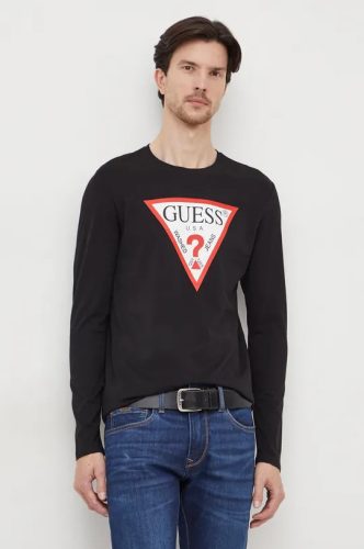 GUESS JEANS HOSSZÚ UJJÚ FÉRFI PÓLÓ M2YI31 I3Z14  JBLK A996 FEKETE
