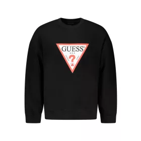 GUESS JEANS CIPZÁR NÉLKÜLI FÉRFI FEKETE PULÓVER