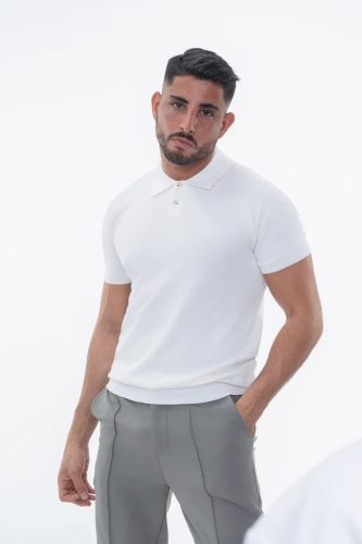 M609_12 WHITE férfi póló