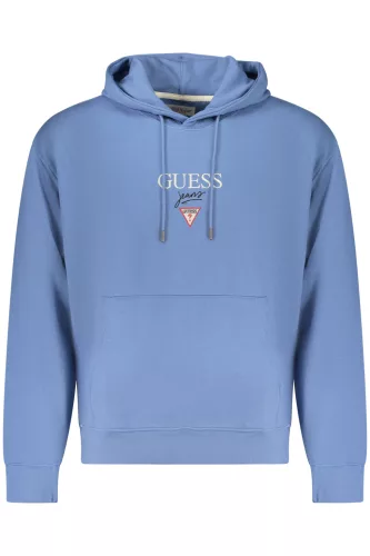 GUESS JEANS FÉRFI CIPZÁRAS PULÓVER, KÉK