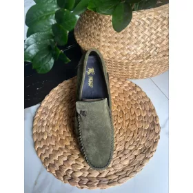 MCKOP-2026.14 KHAKIZÖLD VELÚR MOKASZIN