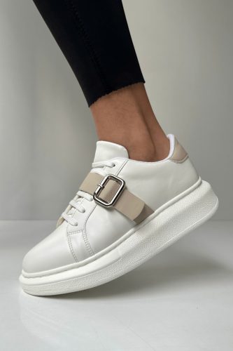 MCKOP NŐI SNEAKER CIPŐ 5404.03 FEHÉR-BÉZS