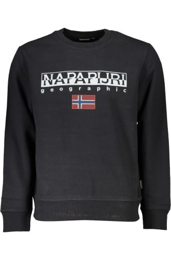 NAPAPIJRI FÉRFI FEKETE CIPZÁR NÉLKÜLI PÓLÓ