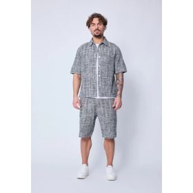 QQ162D29_1 BLACK férfi kétrészes szett