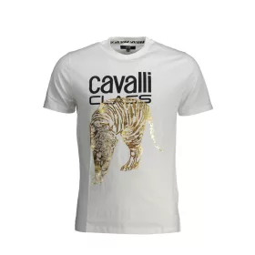 CAVALLI OSZTÁLY FÉRFI RÖVID UJJÚ PÓLÓ, FEHÉR