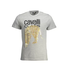 CAVALLI CLASS RÖVID UJJÚ FÉRFI PÓLÓ SZÜRKE