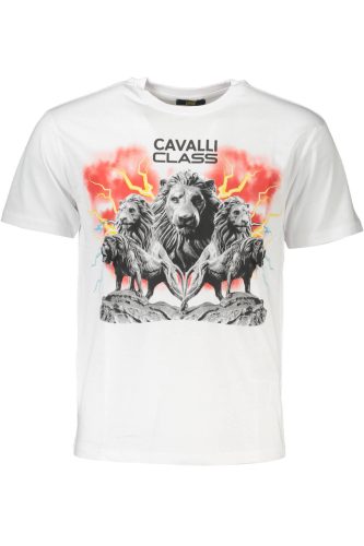 CAVALLI CLASS RÖVID UJJÚ FÉRFI PÓLÓ FEHÉR