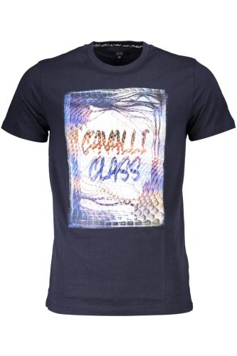 CAVALLI CLASS RÖVID UJJÚ FÉRFI PÓLÓ KÉK