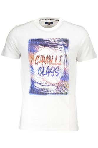 CAVALLI CLASS RÖVID UJJÚ FÉRFI PÓLÓ FEHÉR