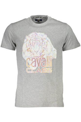 CAVALLI CLASS RÖVID UJJÚ FÉRFI PÓLÓ SZÜRKE