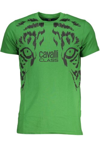 CAVALLI OSZTÁLYÚ ZÖLD FÉRFI RÖVID UJJÚ PÓLÓ